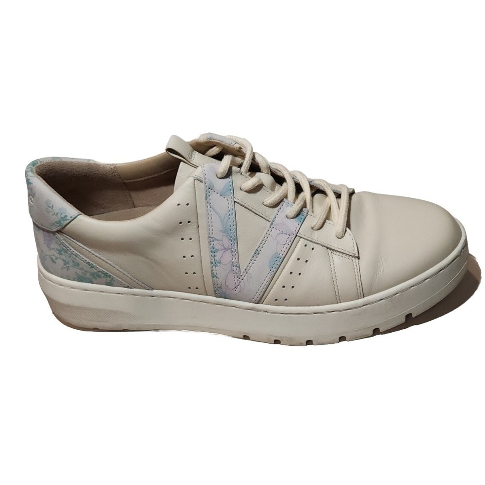 Vionic Shoes‎ Womens 10 Sneakers Tennis Simasa Leather Platform Cream Botanical - Picture 3 of 8